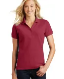 Eddie Bauer EB101  Ladies Cotton Pique Polo Red Rhubarb