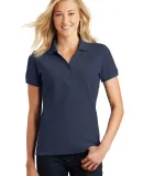 Eddie Bauer EB101  Ladies Cotton Pique Polo River Blue