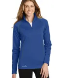 Eddie Bauer EB237  Ladies 1/2-Zip Base Layer Fleec Cobalt Blue