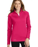 Eddie Bauer EB237  Ladies 1/2-Zip Base Layer Fleec Pink Lotus