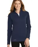 Eddie Bauer EB237  Ladies 1/2-Zip Base Layer Fleec River Blue