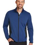 Eddie Bauer EB238  Full-Zip Heather Stretch Fleece Blue Heather