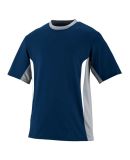 Augusta 1511 Youth Surge Short Sleeve Jersey in Navy/ silver grey/ white