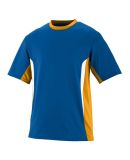 Augusta 1511 Youth Surge Short Sleeve Jersey in Royal/ gold/ white