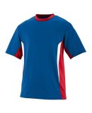 Augusta 1511 Youth Surge Short Sleeve Jersey in Royal/ red/ white