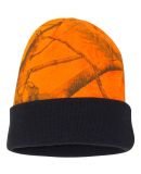 Kati LCB12 12" Camo Knit Cap in Blaze realtree ap/ black
