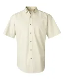 FeatherLite 0281 Short Sleeve Stain-Resistant Twil Stone/ Sandalwood