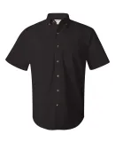 FeatherLite 0281 Short Sleeve Stain-Resistant Twil Onyx Black/ Stone