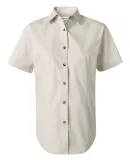 FeatherLite 5281 Women's Short Sleeve Stain-Resist in Stone/ sandalwood