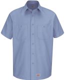 Wrangler WS20 Short Sleeve Work Shirt in Light blue