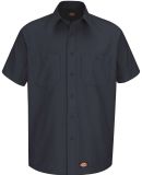 Wrangler WS20T Short Sleeve Work Shirt Tall Sizes in Navy