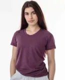 Los Angeles Apparel FF3001 Women's Tee Heather Plum