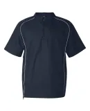 Rawlings 9702 Short Sleeve Poly Dobby Quarter-Zip  Navy