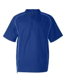 Rawlings 9702 Short Sleeve Poly Dobby Quarter-Zip  Royal