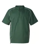 Rawlings 9702 Short Sleeve Poly Dobby Quarter-Zip  Forest