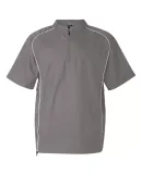 Rawlings 9702 Short Sleeve Poly Dobby Quarter-Zip  Steel