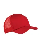 BX010 Big Accessories 5-Panel Twill Trucker Cap RED