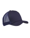 BX010 Big Accessories 5-Panel Twill Trucker Cap NAVY