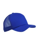 BX010 Big Accessories 5-Panel Twill Trucker Cap ROYAL