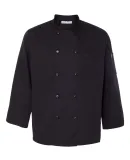 Chef Designs 0425 Ten Pearl Button Black Chef Coat Black