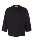 Chef Designs 0427 Black Knot Button Chef Coat Black