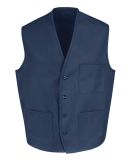 Chef Designs 1360 V-neck Button-Front Vest Navy