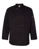 Chef Designs KT76 Black Traditional Chef Coat in Black