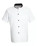 Chef Designs SP04 Black Trim Cook Shirt White