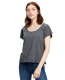 US Blanks US880 Ladies' Recycled Scoop Blouse in Anthracite