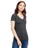 US Blanks US120 Ladies' 4.3 oz. Short-Sleeve V Nec in Heather charcoal