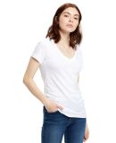 US Blanks US120 Ladies' 4.3 oz. Short-Sleeve V Nec in White