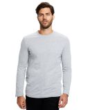 US Blanks US2090 Men's 4.3 oz. Long-Sleeve Crewnec in Heather grey