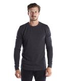 US Blanks US2900 Men's 5.8 oz. Long-Sleeve Thermal in Heather charcoal