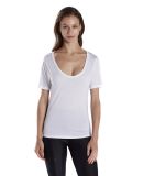 US Blanks US902 Ladies' 2.5 oz. Short-Sleeve Deep  in White