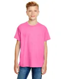 Anvil 990B Combed Ring Spun Cotton Fashion Youth T in Heather hot pink