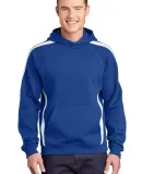 Sport Tek ST265 Sport-Tek Sleeve Stripe Pullover H in Tr royal/white