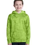 Sport Tek YST240 Sport-Tek Youth Sport-Wick CamoHe in Lime shock