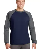 Sport Tek ST242 Sport-Tek Sport-Wick Raglan Colorb Navy/Dk Smk Gy