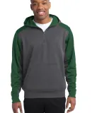 Sport Tek ST249 Sport-Tek  Tech Fleece Colorblock  Grph Hea/FoGrn