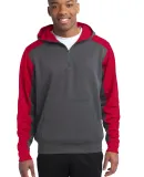 Sport Tek ST249 Sport-Tek  Tech Fleece Colorblock  Grph Hea/TrRed