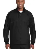 Sport Tek JST83 Sport-Tek Shield Ripstop Jacket in Black/grph gry