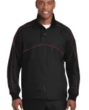 Sport Tek JST83 Sport-Tek Shield Ripstop Jacket in Black/true red