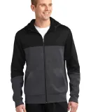 Sport Tek ST245 Sport-Tek Tech Fleece Colorblock F Blk/Gph/Black