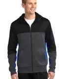 Sport Tek ST245 Sport-Tek Tech Fleece Colorblock F Blk/Gph/Tr Ryl