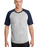 Sport Tek T201 Sport-Tek Short Sleeve Colorblock R Grey He/Navy