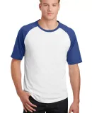 Sport Tek T201 Sport-Tek Short Sleeve Colorblock R White/Royal