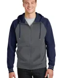 Sport Tek ST236 Sport-Tek Sport-Wick Varsity Fleec Dk Smk Gry/Nvy