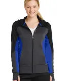 Sport Tek LST245 Sport-Tek Ladies Tech Fleece Colo Bk/Gph/Tr Royl