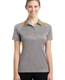 Sport Tek LST665 Sport-Tek® Ladies Heather Colorb Vnt He/Gold