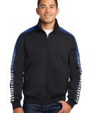 Sport Tek JST93 Sport-Tek Dot Sublimation Tricot T in Black/tr royal